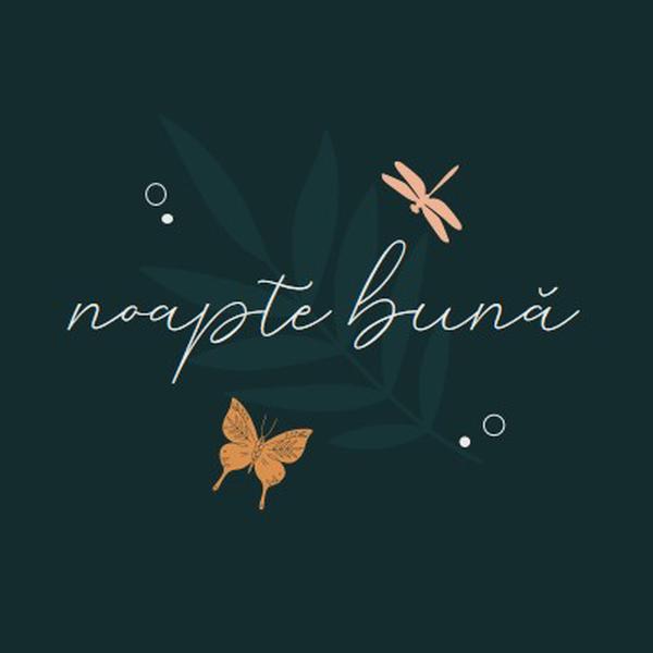 O noapte bună simplă blue whimsical,bohemian,graphic,simple,motif,handwriting,illustration,