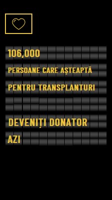 Deveniți donator de organe astăzi black modern-bold