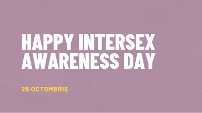 Happy Intersex Awareness Day purple modern-bold