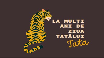 La mulți ani de Ziua tatălui, tată brown whimsical-color-block