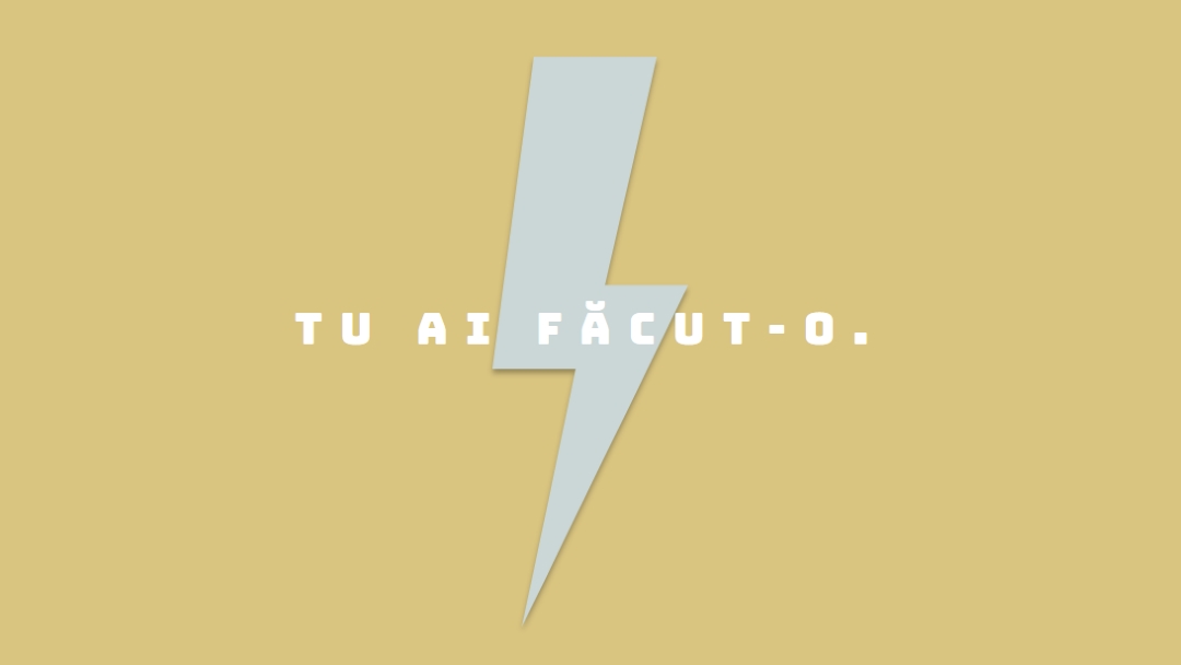 Aplauze cu tunete yellow modern-bold