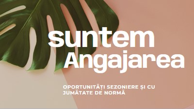 Angajăm lucrători sezonieri pink modern-simple