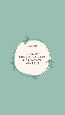 Onorați conștientizarea sănătății mintale green organic-simple