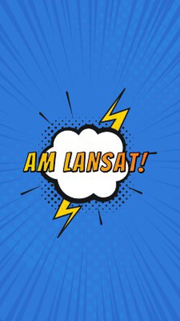 Am lansat! blue modern-bold