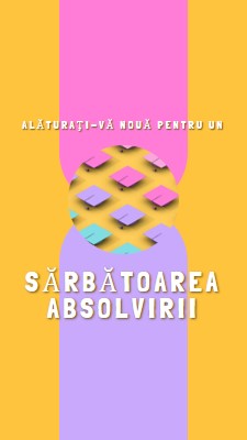 Alăturați-vă sărbătorii de absolvire yellow whimsical-color-block