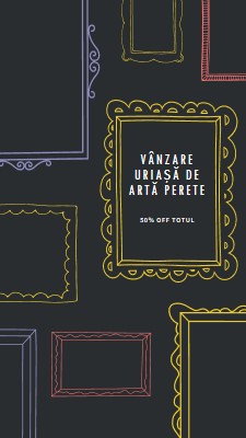 Vânzare uriașă de artă perete black whimsical-line