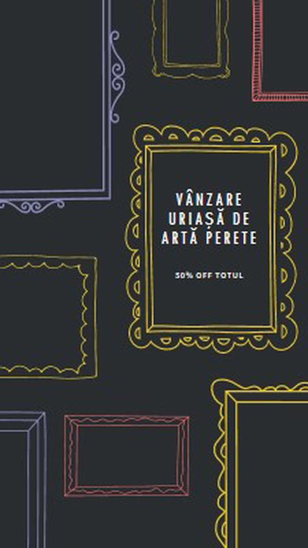 Vânzare uriașă de artă perete black whimsical-line