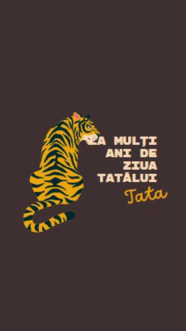 La mulți ani de Ziua tatălui, tată brown whimsical-color-block