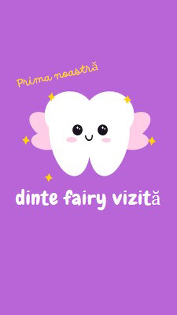 Prima vizită a zânei dinți purple whimsical-color-block