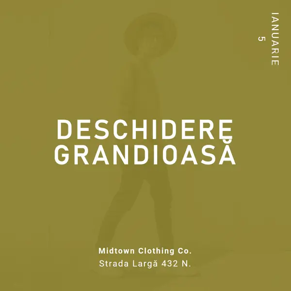 Deschiderea grandioasă a magazinului de îmbrăcăminte green modern-bold