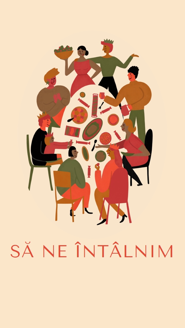 Să ne întâlnim brown bright,fun,illustration