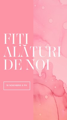 Fiți alături de noi la un eveniment pink elegant,clean,watercolor,classic,simple,minimal