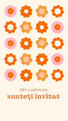 Dăm o petrecere. orange bold,fun,graphic