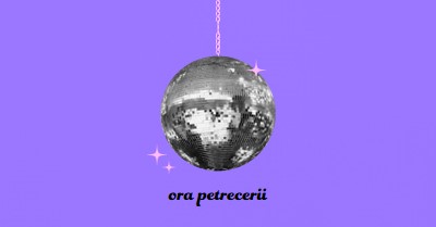 Petrecere cu fiecare ocazie purple simple,collage,disco,fun,playful,photo