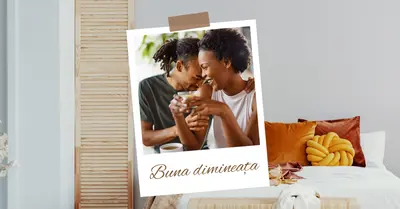 Urări de bine dimineața brown modern,simple,photo,collage,scrapbook,boho