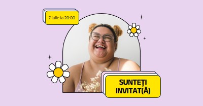 Sunteți invitat la aceasta pink bright,bold,stickers