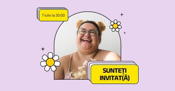 Sunteți invitat la aceasta pink bright,bold,stickers