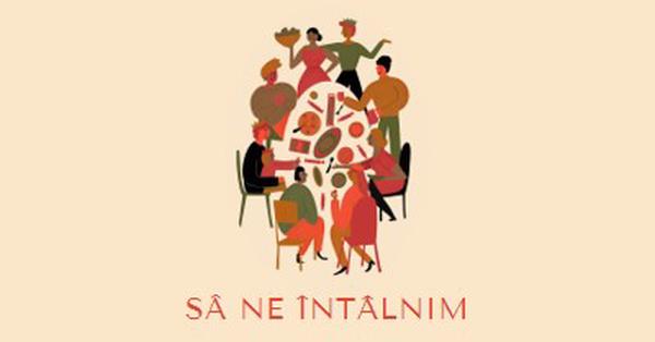 Să ne întâlnim brown bright,fun,illustration