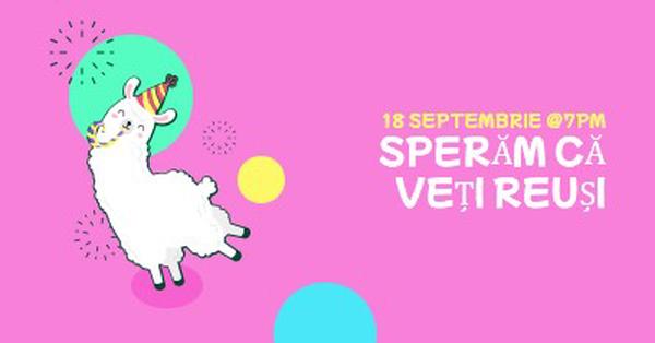 Sperăm că veți reuși pink bold.-playful,graphic