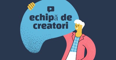 Echipă de creatori ai comunității online blue organic,bright,illustration,graphic,simple,vibrant