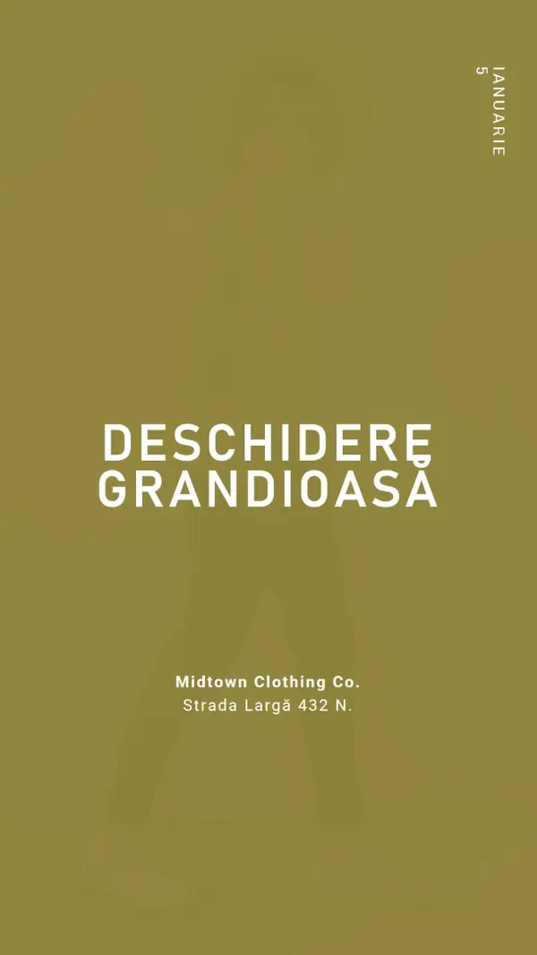Deschiderea grandioasă a magazinului de îmbrăcăminte green modern-bold