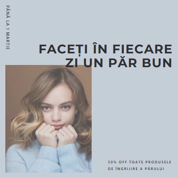 Zi cu păr bun blue modern-simple