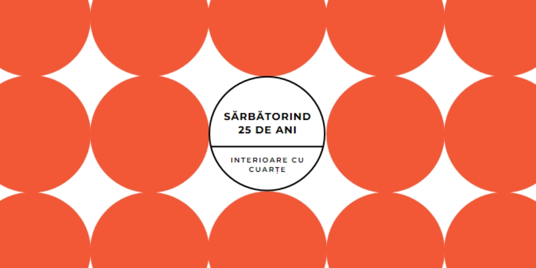 Sărbătorirea a 25 de ani orange modern-geometric-&-linear
