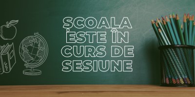 Școala este în curs de sesiune green modern-simple