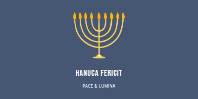 Hanuca Sameach blue modern-simple