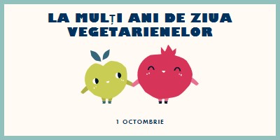 La mulți ani de Ziua Vegetarienilor white whimsical-line