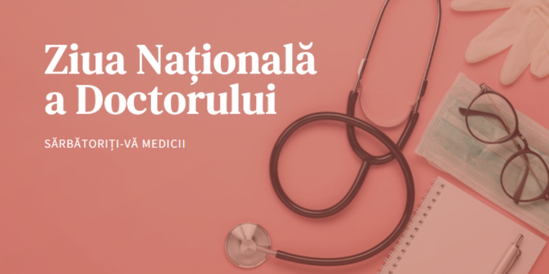 Sărbătoriți-vă medicii pink modern-simple