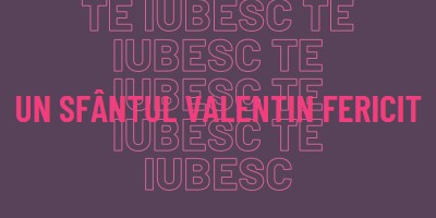 Te iubesc, Valentine purple modern-bold