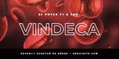 Deveniți donator de sânge red modern-simple