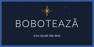 Observarea Boboteaza blue modern-simple