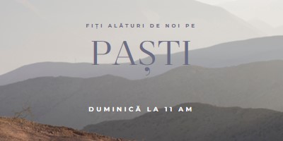 Veniți alături de noi în Duminica Paștelui gray modern-simple