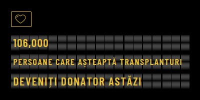 Deveniți donator de organe astăzi black modern-bold