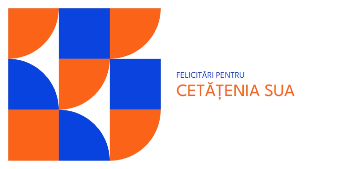 Felicitări pentru cetățenie red modern-geometric-&-linear