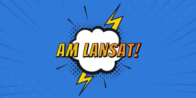 Am lansat! blue modern-bold