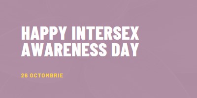 Happy Intersex Awareness Day purple modern-bold