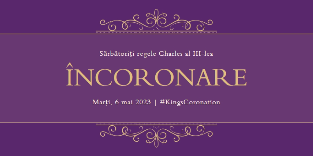 Anunț regal purple modern-simple