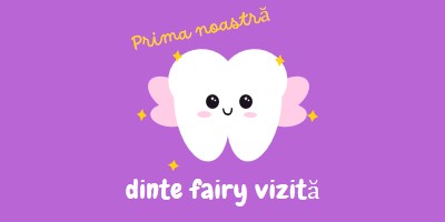 Prima vizită a zânei dinți purple whimsical-color-block