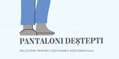 Pantaloni deștepti blue modern-color-block