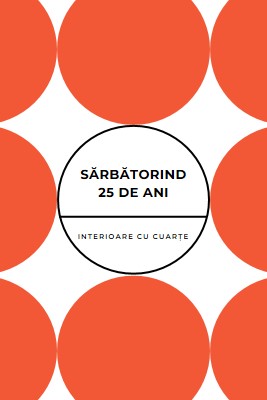 Sărbătorirea a 25 de ani orange modern-geometric-&-linear