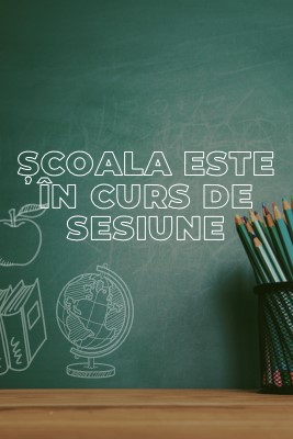 Școala este în curs de sesiune green modern-simple