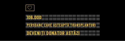 Deveniți donator de organe astăzi black modern-bold