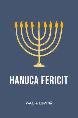 Hanuca Sameach blue modern-simple