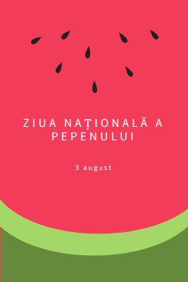 Ziua Națională a Pepenului pink modern-simple