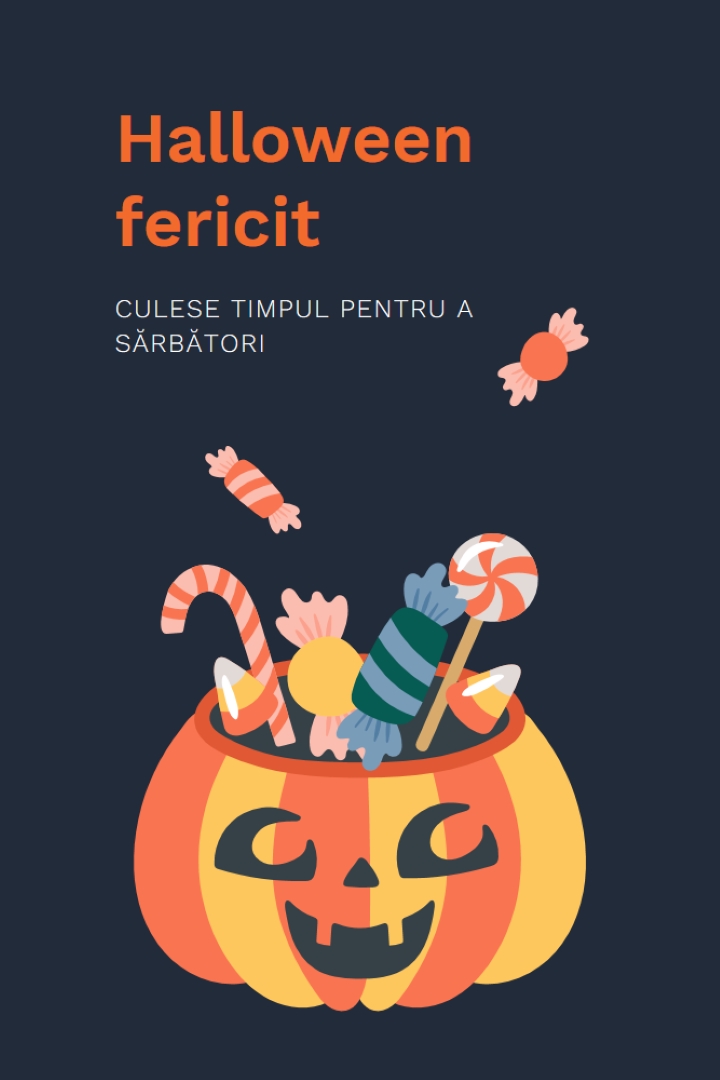 Un Halloween plăcut black whimsical-line