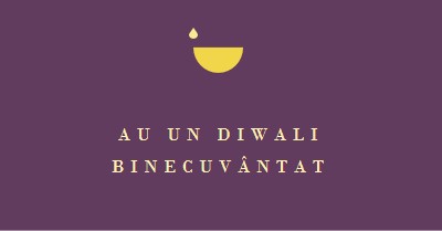 Binecuvântări Diwali purple modern-simple