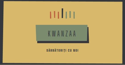 Sărbătorind Kwanzaa împreună yellow modern-bold